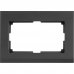 Рамка для двойных розеток Werkel Stark, цвет чёрный матовый, SM-82125372