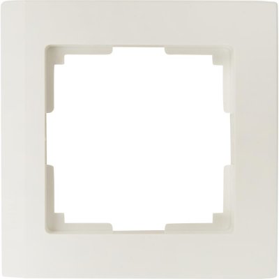 Рамка для розеток и выключателей Werkel Stark 1 пост, цвет белый, SM-82125373