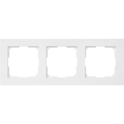 Рамка для розеток и выключателей Werkel Stark 3 поста, цвет белый, SM-82125379