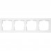 Рамка для розеток и выключателей Werkel Stark 4 поста, цвет белый, SM-82125382