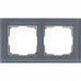 Рамка для розеток и выключателей Werkel Favorit 2 поста, стекло, цвет серый, SM-82125392