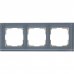 Рамка для розеток и выключателей Werkel Favorit 3 поста, стекло, цвет серый, SM-82125393