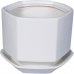 Горшок цветочный Goncar Меркурий 11x13.5x11 см v1 л керамика белый, SM-82126329