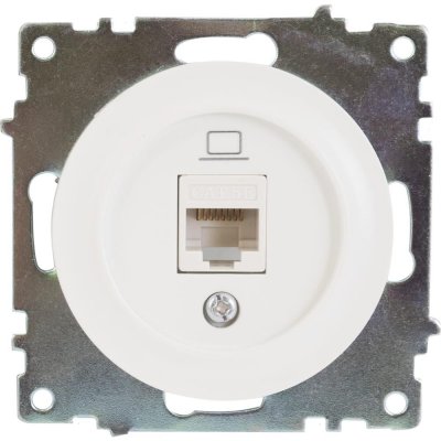 Розетка компьютерная встраиваемая Onekey Florence RJ45, UTP cat 5, цвет белый, SM-82126964