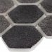 Мозаика стеклянная Hex Antislip 31.7х30.7 см цвет черный, SM-82134636