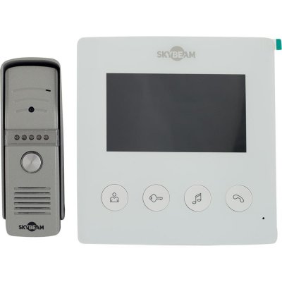 Комплект видеодомофона вызывная панель и экран 4.3" аналоговый, SM-82152946