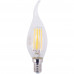 Лампа светодиодная Gauss LED Filament E14 11 Вт свеча на ветру прозрачная 720 лм, тёплый белый свет, SM-82158266