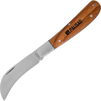 Нож для прививок изогнутый, деревянная рукоятка, SM-82158918