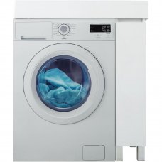 Тумба под стиральную машину напольная «Лайн» 20 см цвет белый