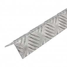 Уголок алюминиевый рифлёный 40х40х1.5 мм, 1 м, цвет серебро