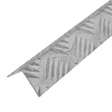 Уголок алюминиевый рифлёный 40х40х1.5 мм, 2 м, цвет серебро