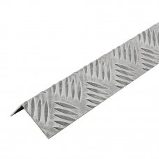Уголок алюминиевый рифлёный 50х30х1.5 мм, 1 м, цвет серебро