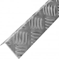 Уголок алюминиевый рифлёный 50х30х1.5 мм, 2 м, цвет серебро