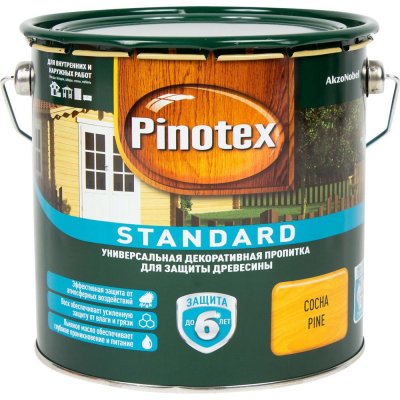 Пропитка Pinotex Standard цвет сосна 2.7 л, SM-82241365