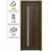Дверь межкомнатная Дельта вертикальная остеклённая ПВХ цвет ольха коричневая 90x200 см (с замком и петлями), SM-82249887