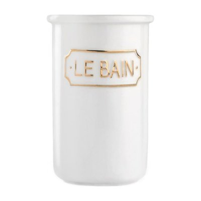 Стакан для зубных щёток Le Bain Blanc керамика цвет золотой, SM-82260766