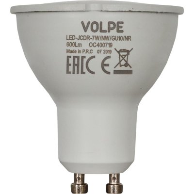 Лампа светодиодная Volpe Norma GU10 220 В 7 Вт спот 600 лм, белый свет, SM-82263085