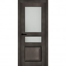 Дверь межкомнатная Дерби остеклённая CPL цвет дуб чёрный матовый 60х200 см (с замком)