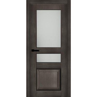 Дверь межкомнатная Дерби остеклённая CPL цвет дуб чёрный матовый 60х200 см (с замком), SM-82269491