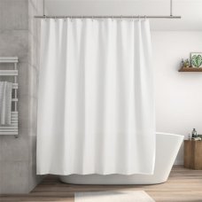 Штора для ванны Happy 180x200 см, полиэстер, цвет белый