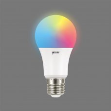 Лампа светодиодная Gauss E27 220-240 В 10 Вт груша матовая 880 лм, регулируемый цвет света RGBW