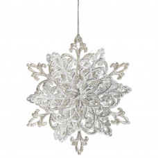 Украшение новогоднее «Снежинка Классика», 4 см, пластик, цвет серебро