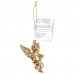 Украшение новогоднее «Ангел малый со скрипкой», пластик, цвет золото, SM-82279182