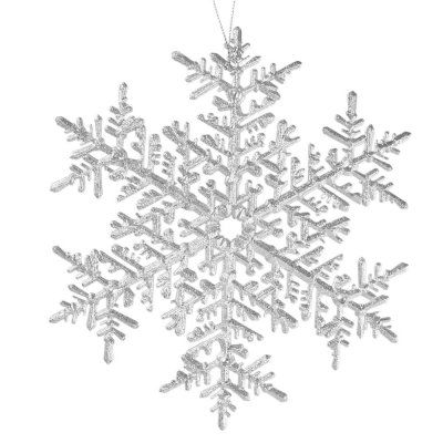 Украшение новогоднее «Снежинка большая», пластик, цвет серебро матовое, SM-82279189