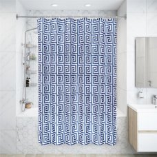 Штора для ванной комнаты «Лабиринт», 180х200 см, полиэстер, цвет белый