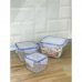 Набор контейнеров для хранения продуктов с зажимом 0.45/0.9/1.5 л, SM-82284708
