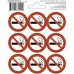 Наклейка «Не курить» 100х100 мм пластик, 9 шт., SM-82284741