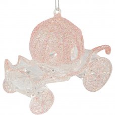 Украшение ёлочное ErichKrause Decor «Мармеладная карета», 12 см, пластик, цвет розовый