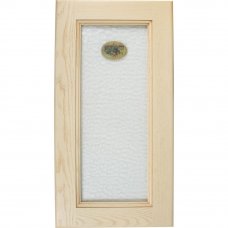 Дверь со стеклом для шкафа Delinia ID «Невель» 40x77 см, массив ясеня, цвет кремовый