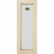 Дверь со стеклом для шкафа Delinia ID «Невель» 40x103 см, массив ясеня, цвет кремовый