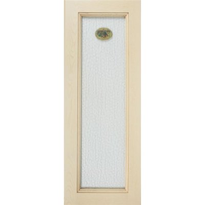 Дверь со стеклом для шкафа Delinia ID «Невель» 40x103 см, массив ясеня, цвет кремовый, SM-82310150