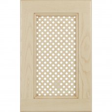 Дверь с решёткой для шкафа Delinia ID «Невель» 60x38.5 см, массив ясеня, цвет кремовый