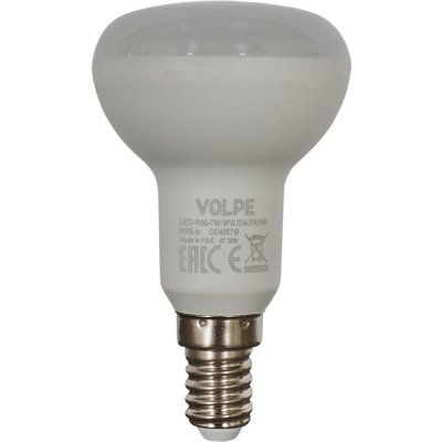 Лампа светодиодная Volpe Norma E14 220 В 7 Вт зеркальная 600 лм, тёплый белый свет, SM-82314015