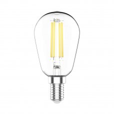 Лампа светодиодная Gauss Basic Filament E14 220 В 4.5 Вт шар декоративный прозрачный 470 лм, тёплый белый свет