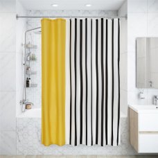 Штора для ванны Чауда с люверсами 180х200 см, полиэстер, цвет белый