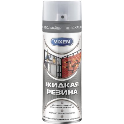 Аэрозоль Vixen «Жидкая резина» 520 мл цвет прозрачный глянцевый, SM-82349451