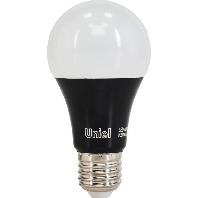 Лампа светодиодная ультрафиолетовая Uniel E27 170-240 В 9 Вт груша, фиолетовый свет, SM-82355767