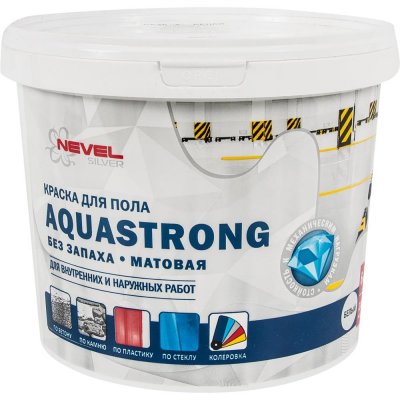 Краска для пола Aquastrong 6 кг цвет белый, SM-82356340