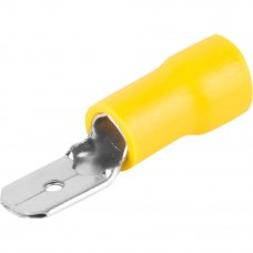 Штекер РпИп 6-6.3 6 мм², цвет жёлтый, 10 шт.