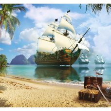 Фотообои 3D Flizart «Пиратская гавань», флизелиновые, 300x280 см