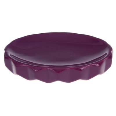 Мыльница Purple керамика цвет фиолетовый, SM-82369136