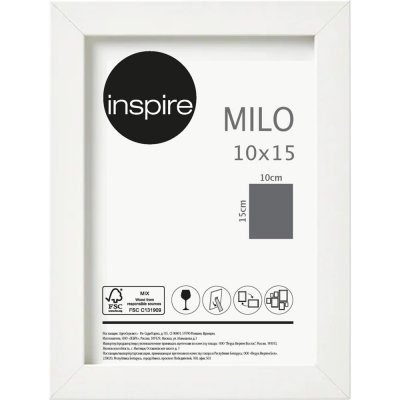 Рамка Inspire «Milo», 10х15 см, цвет белый, SM-82376748