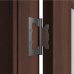 Дверь межкомнатная Классик 2 остекленная ПВХ цвет каштан 60x200 см (с замком и петлями), SM-82379667