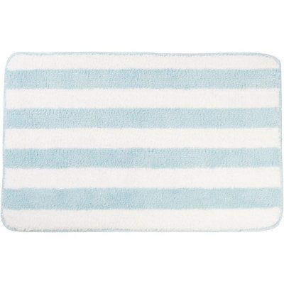 Коврик для ванной комнаты Passo 45x70 см цвет голубой/белый, SM-82392199