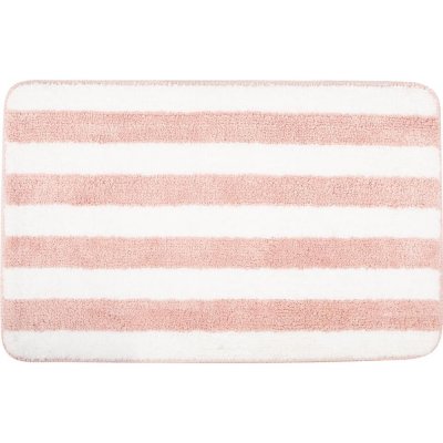 Коврик для ванной комнаты Passo 45x70 см цвет розовый/белый, SM-82392201