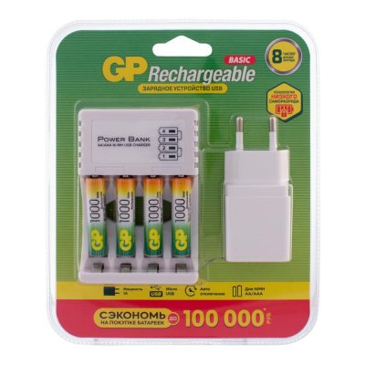 Зарядное устройство GP GP100AAAHC/CPBA 0.3 A, 1.2В, SM-82395648